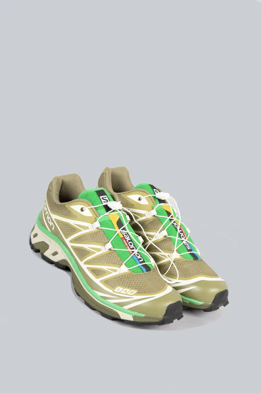 SALOMON XT-6 DRIED HERB DEEP LICHEN BRIGHT GREEN