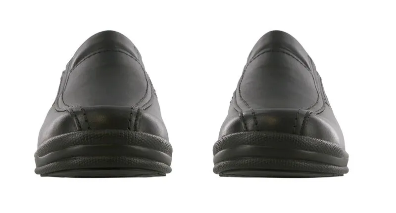 SAS Men's Cruise On Black Leather Slip-on Comfort Shoe