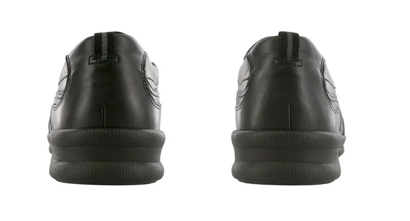 SAS Men's Cruise On Black Leather Slip-on Comfort Shoe