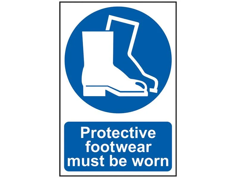 Scan Protective Footwear Must Be Worn - Pvc 200 X 300Mm