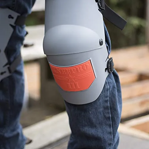 Sellstrom 96110 KneePro Knee Pads - Ultra Flex III -Gardening, Army, Flooring Work – Grey and Orange