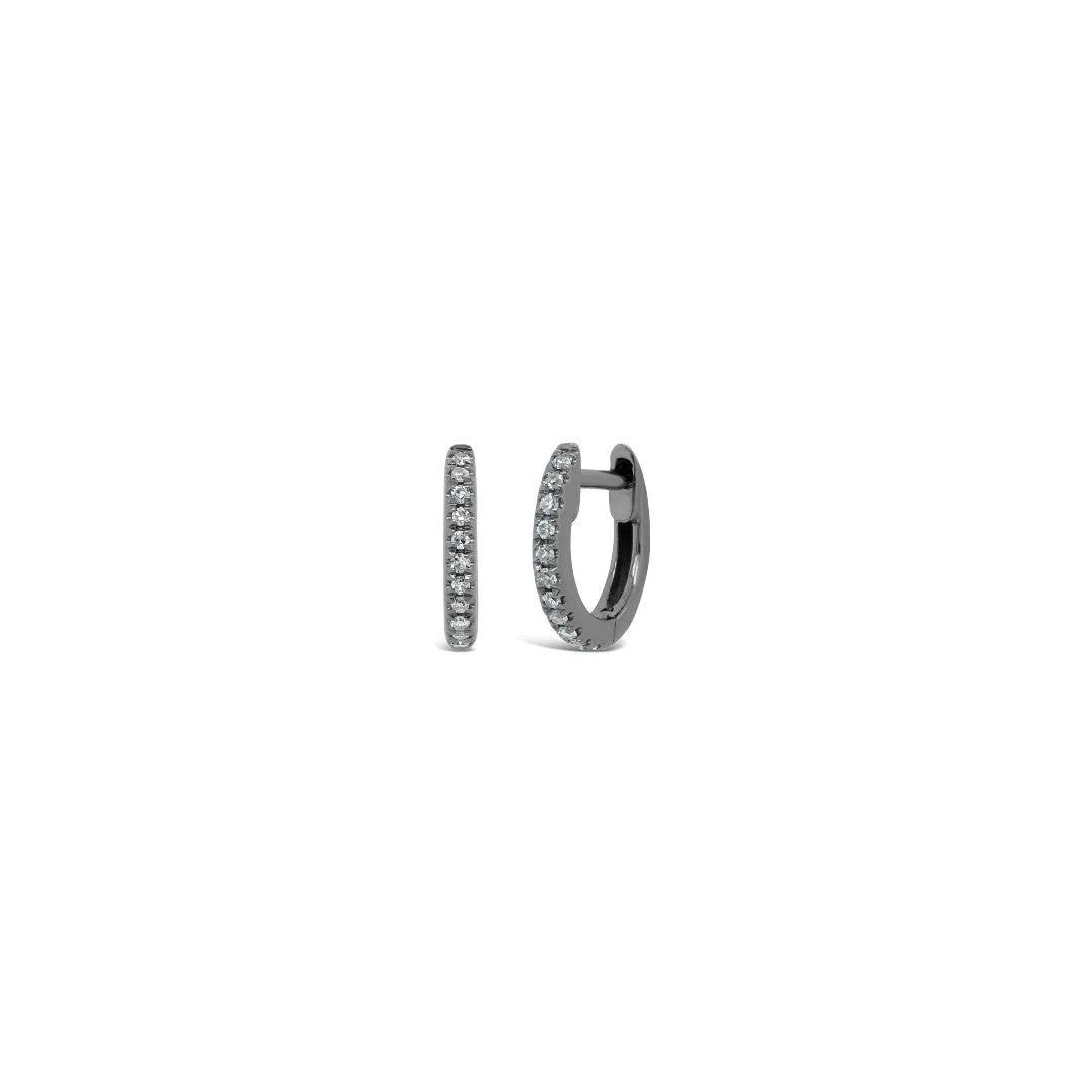 Shy Creation Small Diamond Huggie Earrings