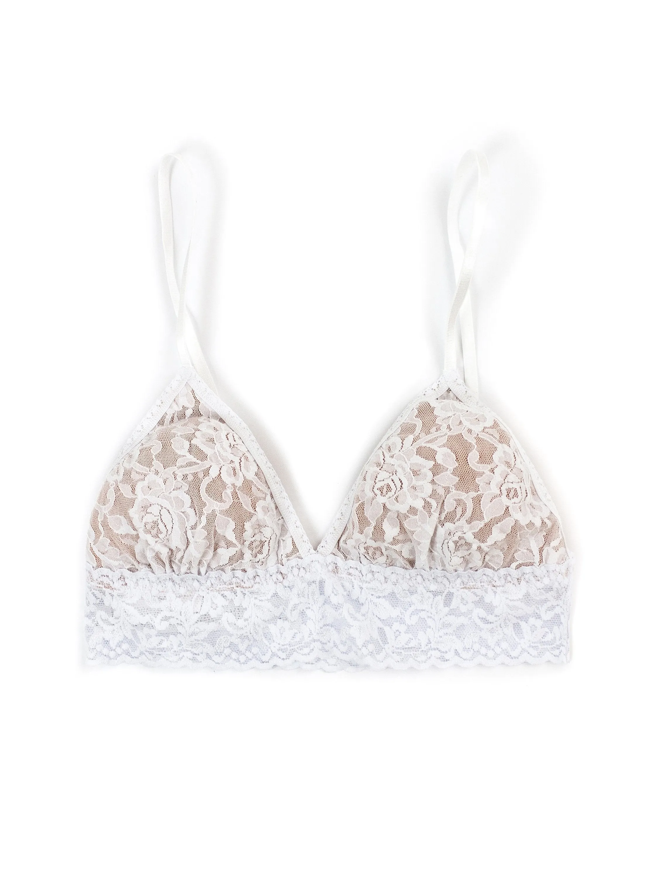 Signature Lace® Padded Triangle Bralette White