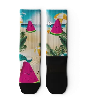 Slice of Paradise Crew Socks