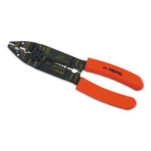 Stanley® Products Tether-Ready Wire Stripper/Crimper Pliers, 8 1/2 in, 22-10AWG, Red, 299-TT