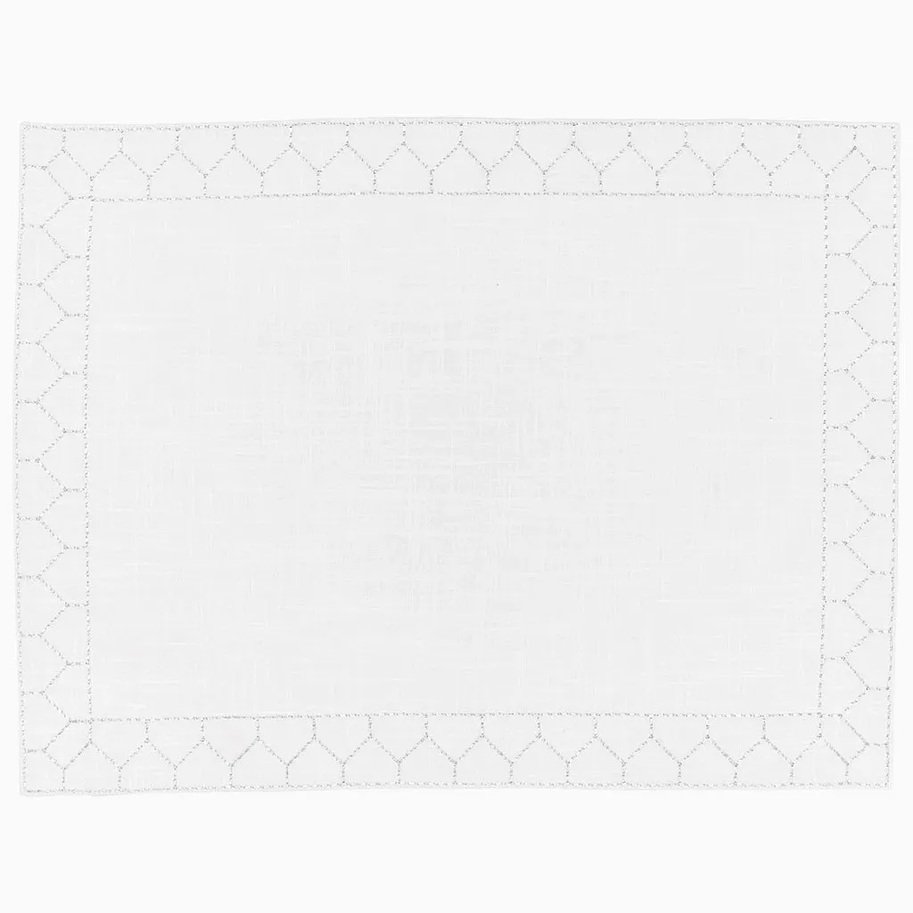 Stitched Silver Placemat
