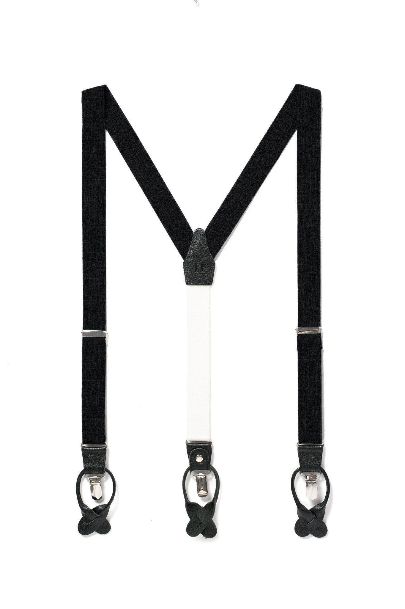 Storm Cloud - Classic Black Suspenders