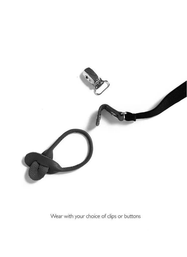 Storm Cloud - Classic Black Suspenders