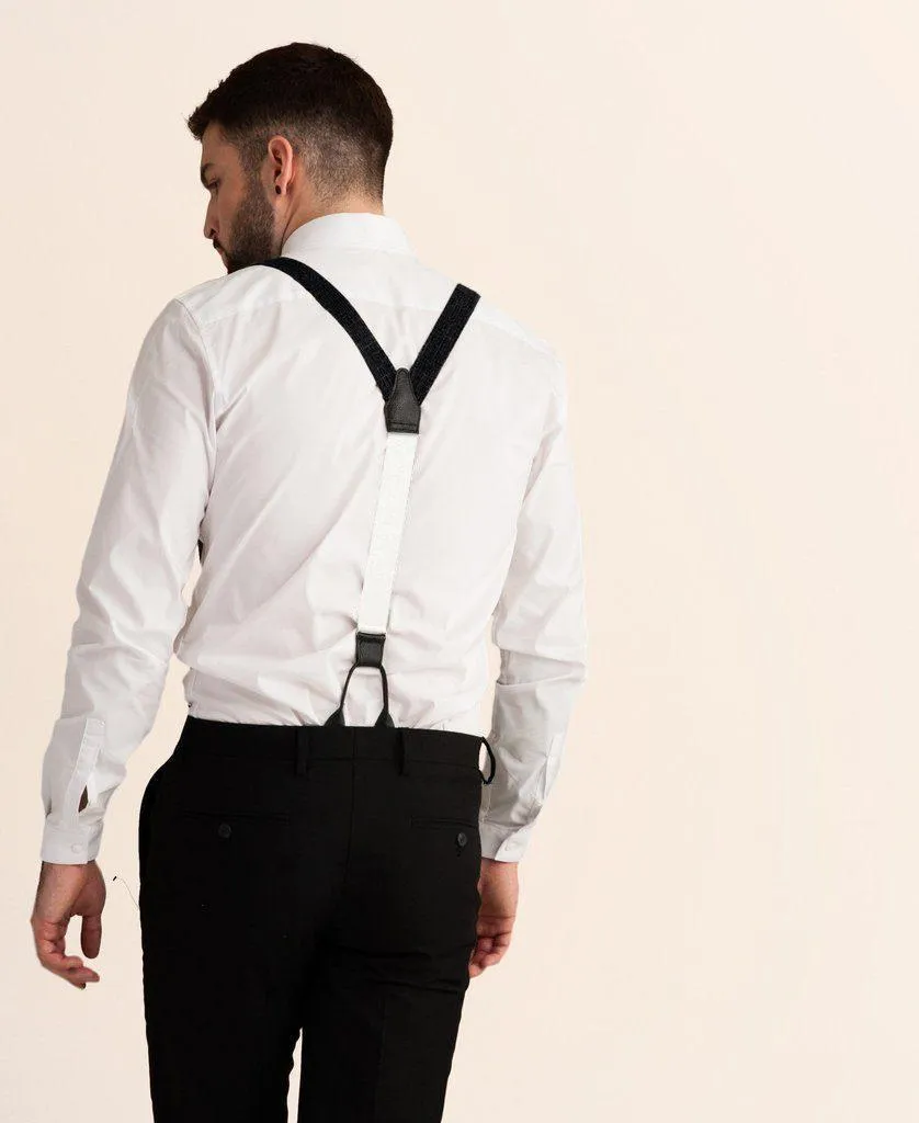 Storm Cloud - Classic Black Suspenders