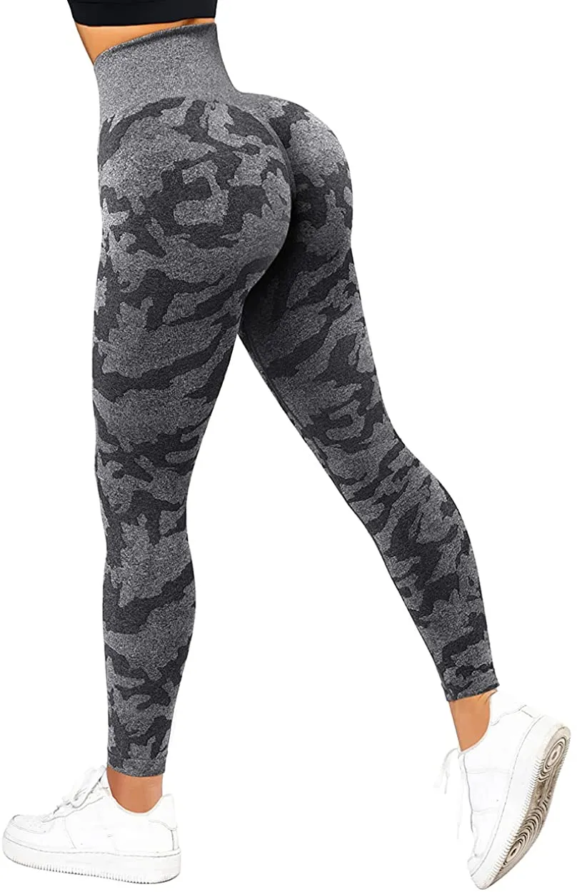 SUUKSESS Women Scrunch Butt Lifting Seamless Leggings Booty High Waisted Workout Yoga Pants