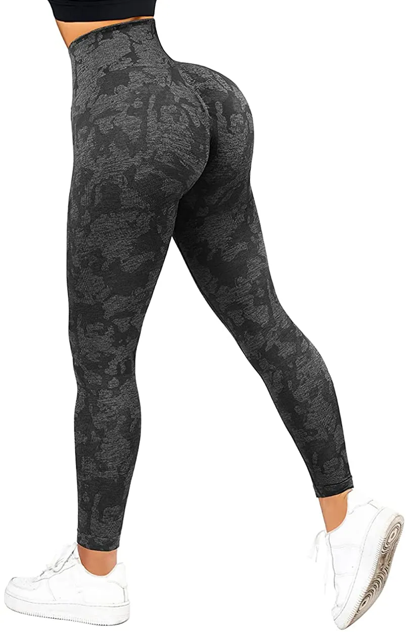 SUUKSESS Women Scrunch Butt Lifting Seamless Leggings Booty High Waisted Workout Yoga Pants