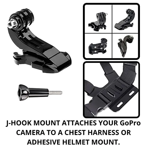 TECHONTO Adjustable Chest Harness Belt Strap Mount Light Weight 3 Points Elastic Compatible with Gopro Hero 8/7/6,SJCAM, Yi, DJI Osmo Action & Other Action Cameras (Black)