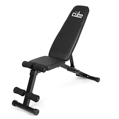 The Cube Club Adjustable & Foldable Gym Bench - Limit: 150kg | Incline, Decline, and Flat | Bench Press for Home Gym | Chest Workout Equipment | Strength Training Equipment (Standard)