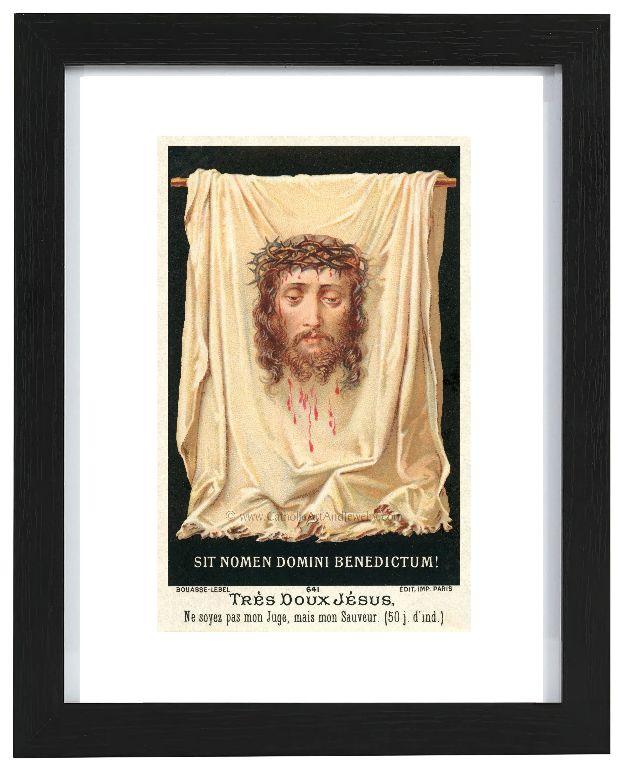 The Holy Face – Based on a Vintage Holy Card – 4 sizes – Catholic Art Print – Archival Quality