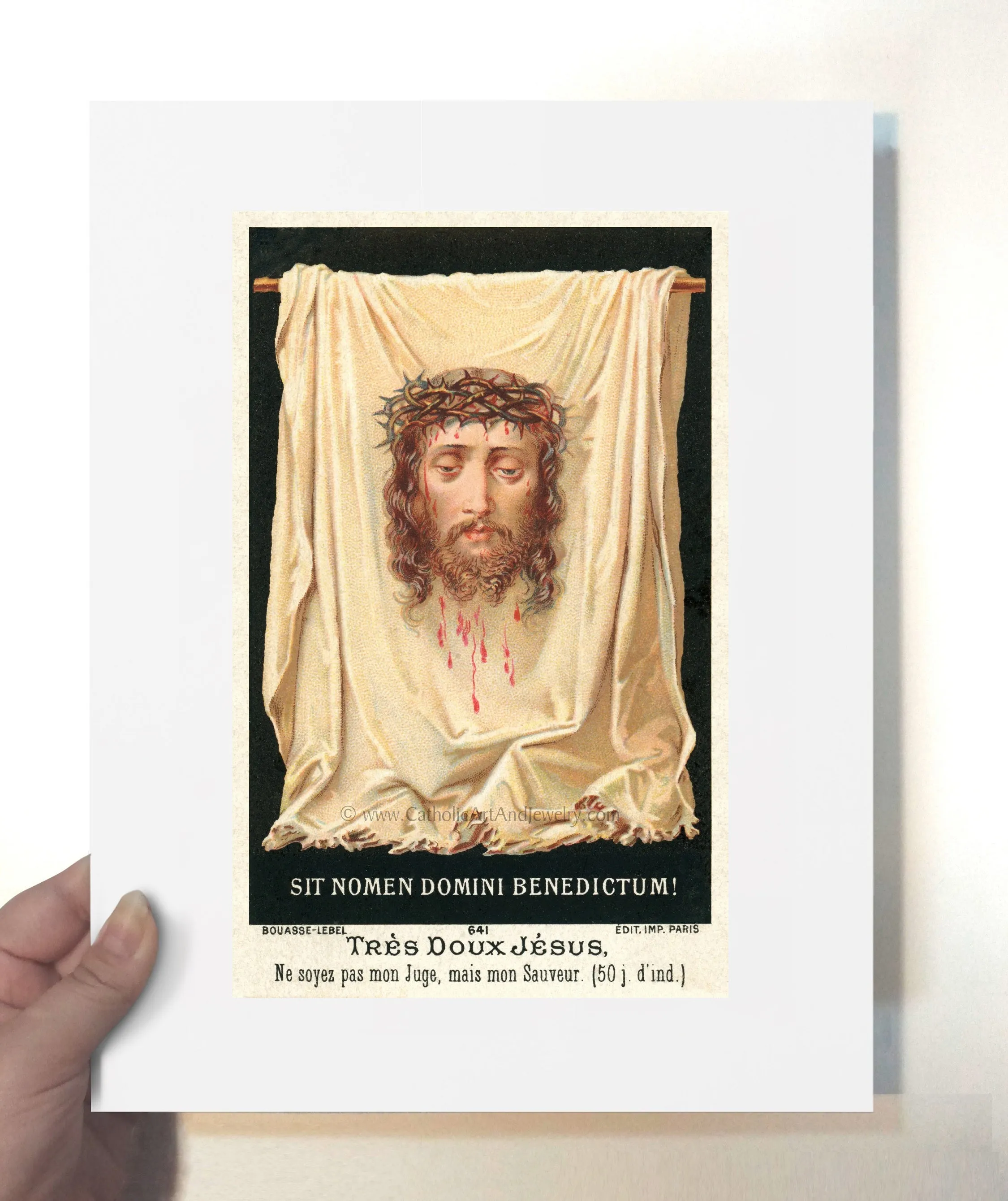 The Holy Face – Based on a Vintage Holy Card – 4 sizes – Catholic Art Print – Archival Quality
