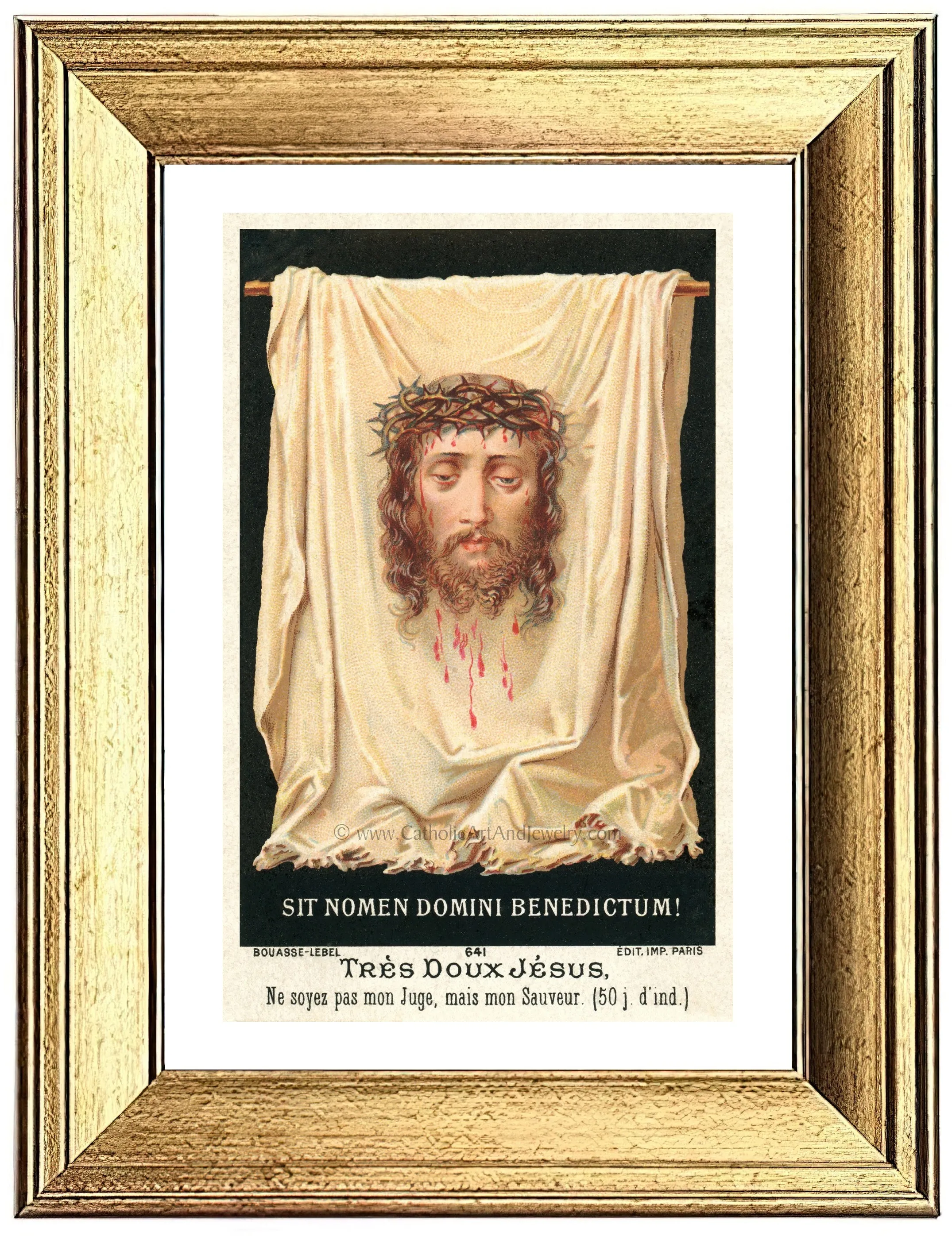 The Holy Face – Based on a Vintage Holy Card – 4 sizes – Catholic Art Print – Archival Quality
