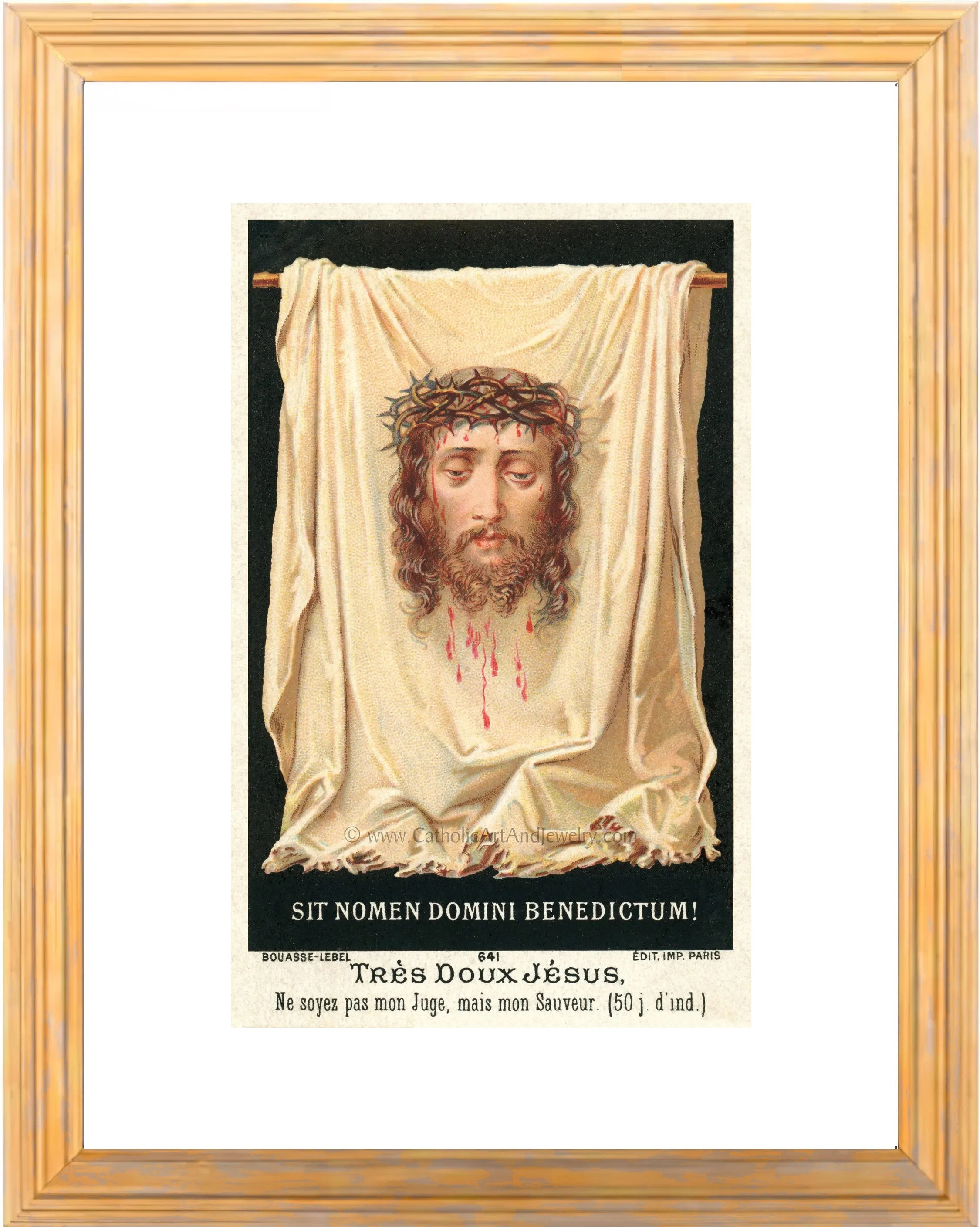 The Holy Face – Based on a Vintage Holy Card – 4 sizes – Catholic Art Print – Archival Quality