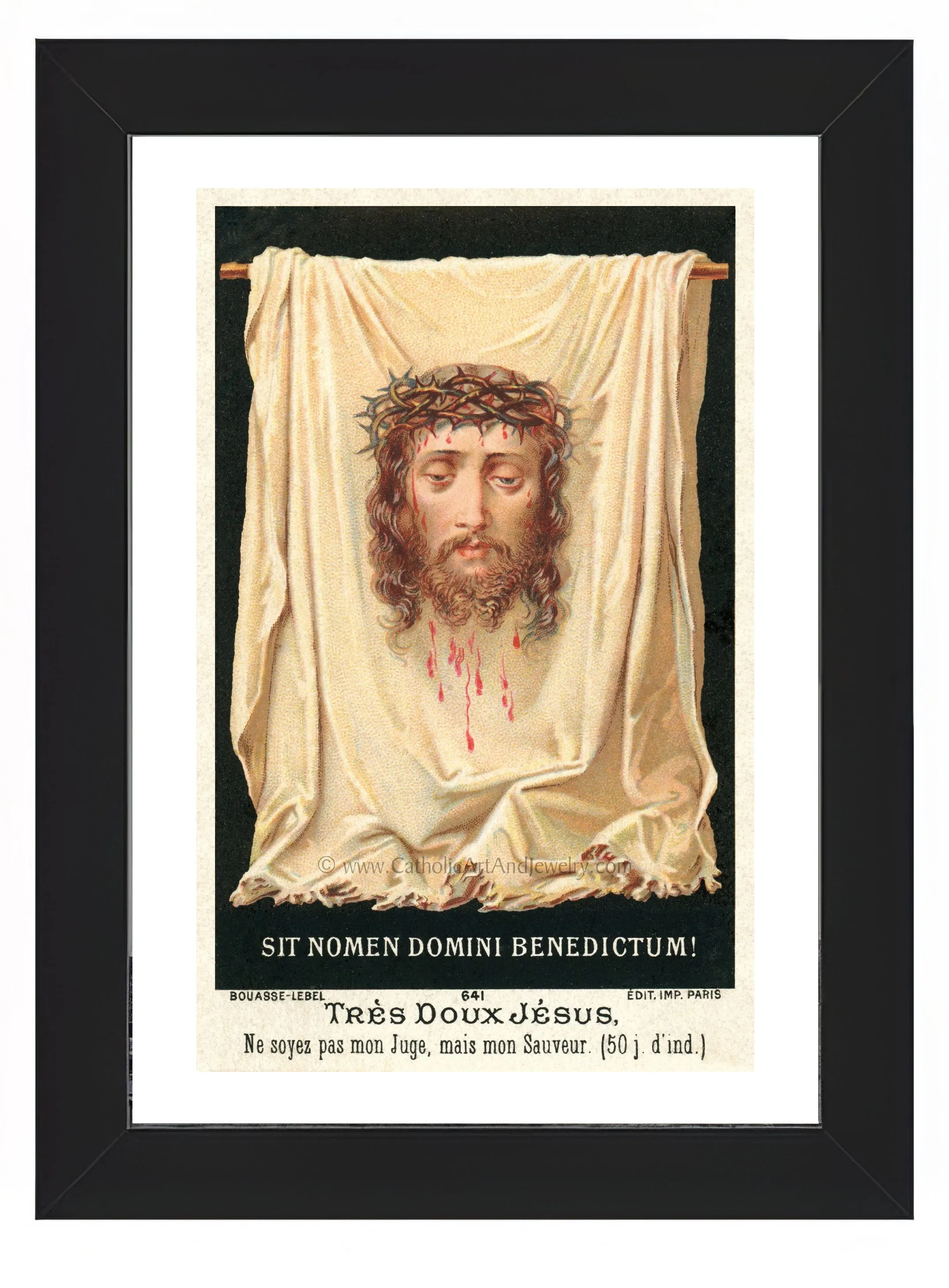The Holy Face – Based on a Vintage Holy Card – 4 sizes – Catholic Art Print – Archival Quality