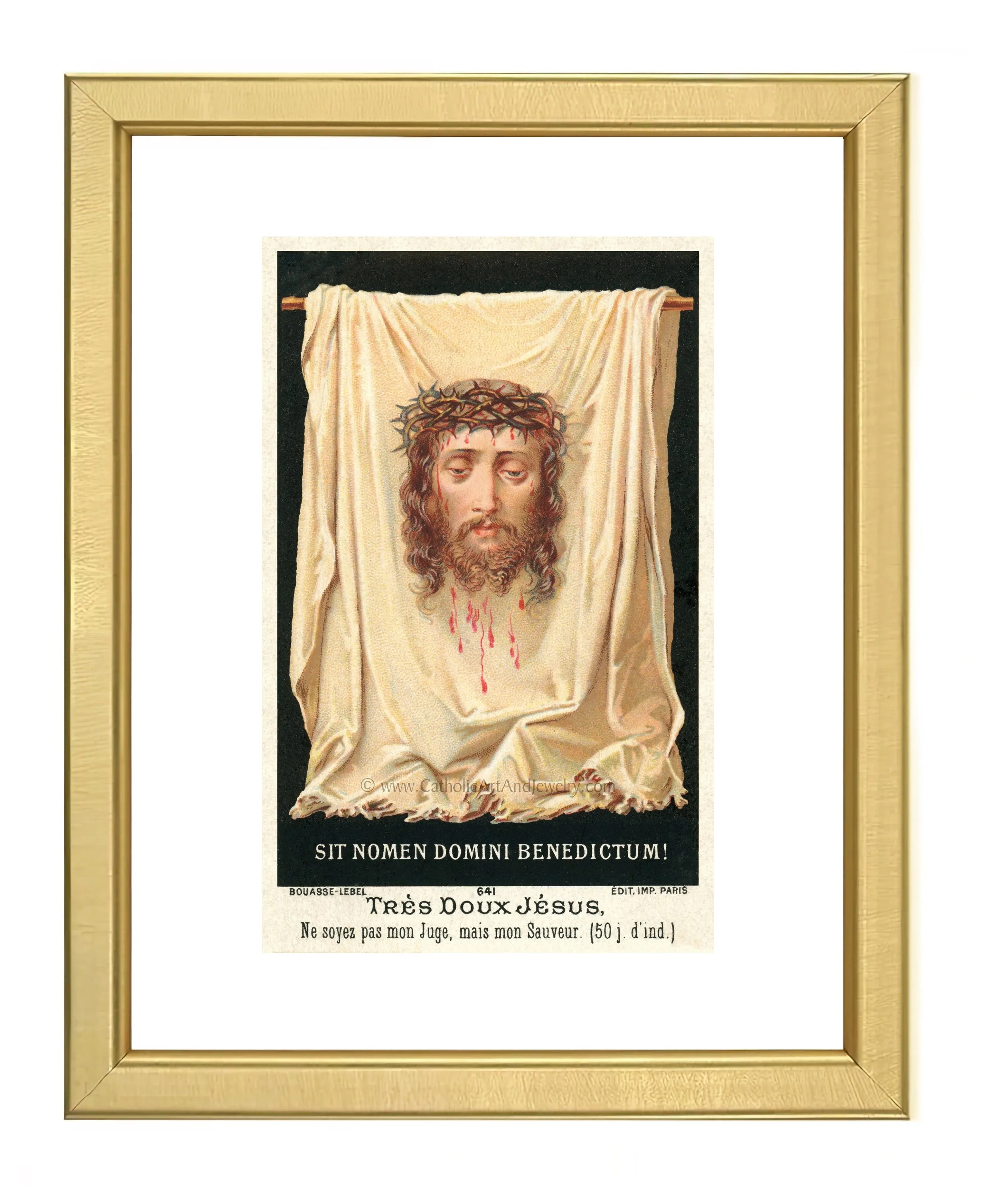 The Holy Face – Based on a Vintage Holy Card – 4 sizes – Catholic Art Print – Archival Quality