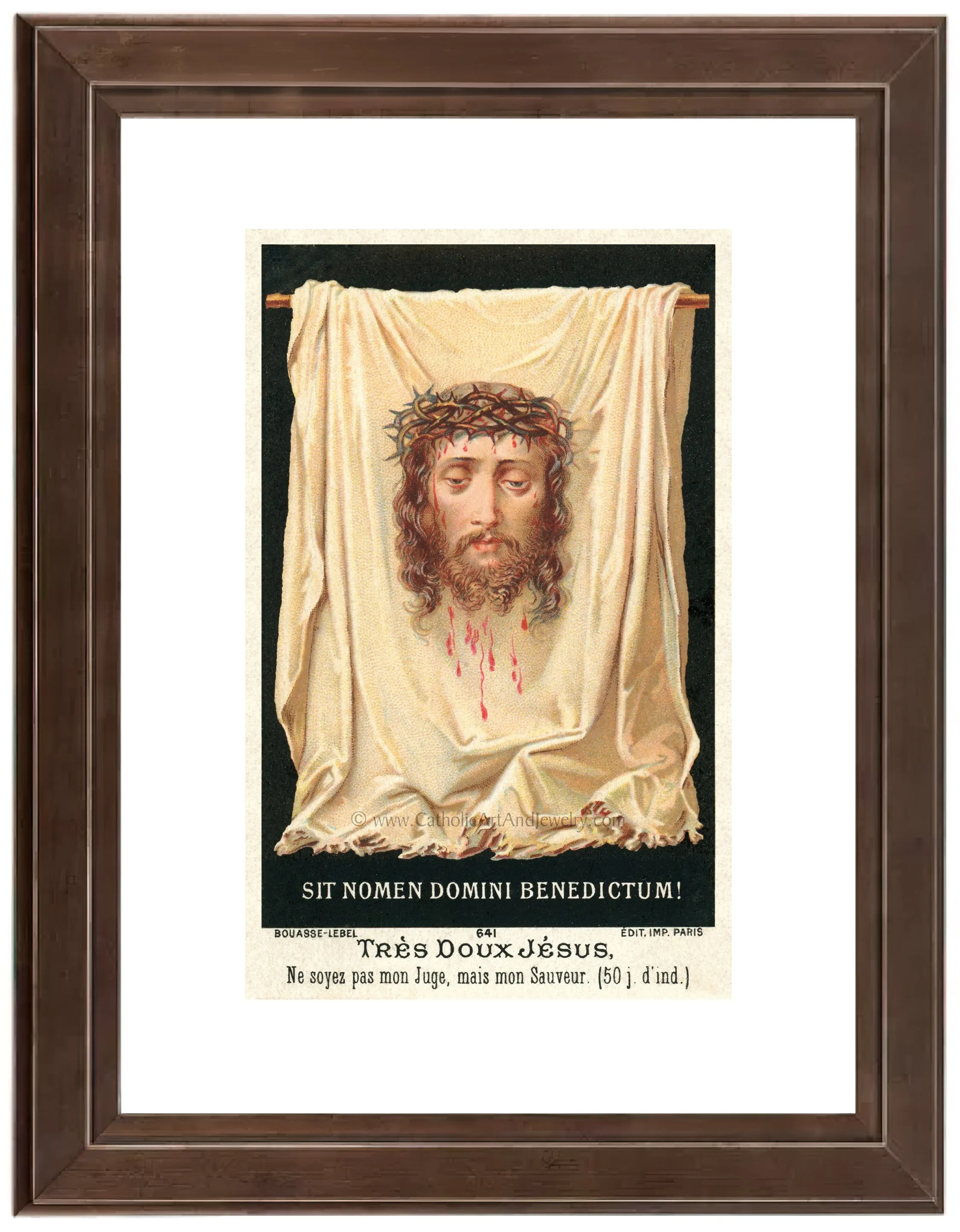 The Holy Face – Based on a Vintage Holy Card – 4 sizes – Catholic Art Print – Archival Quality