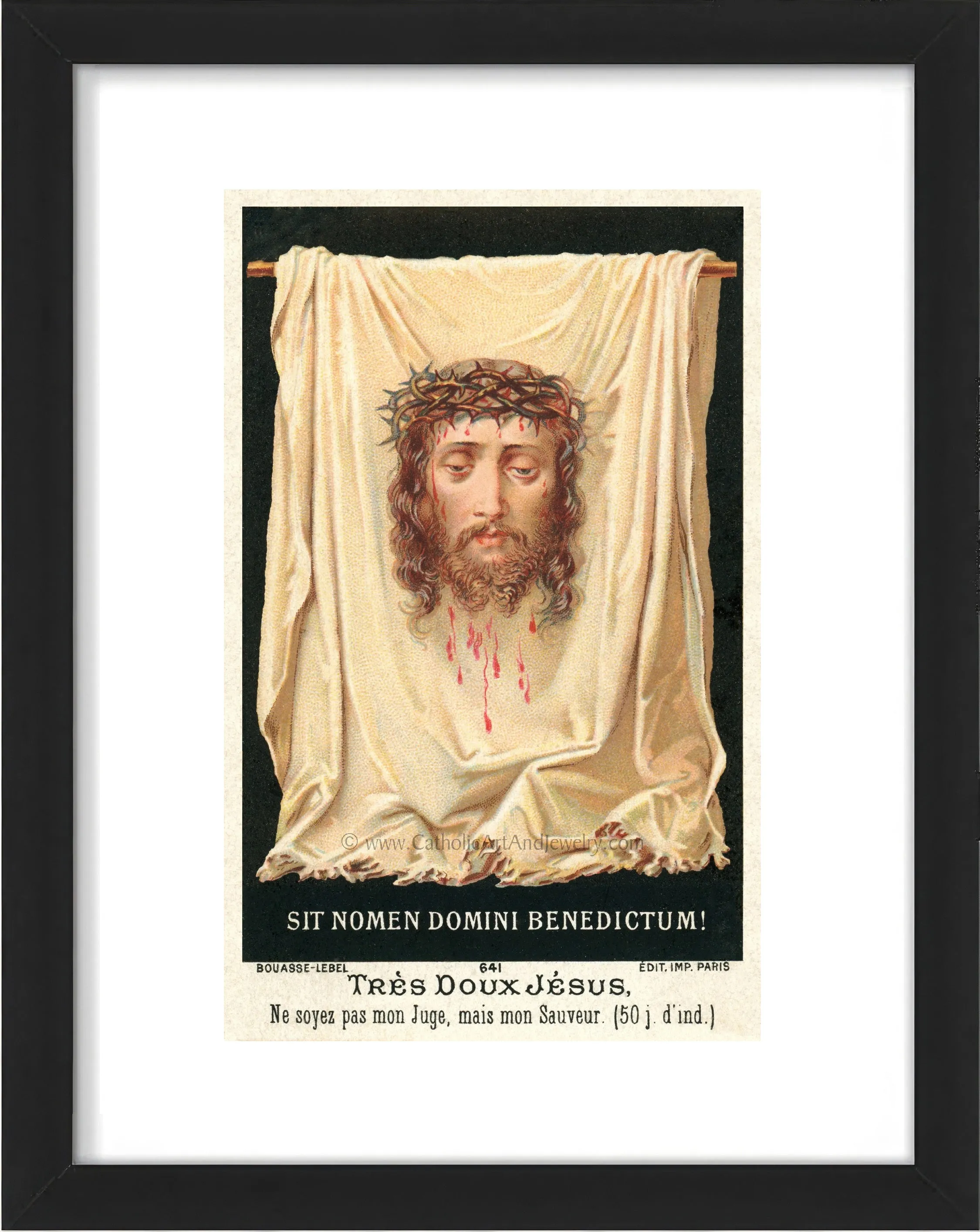 The Holy Face – Based on a Vintage Holy Card – 4 sizes – Catholic Art Print – Archival Quality