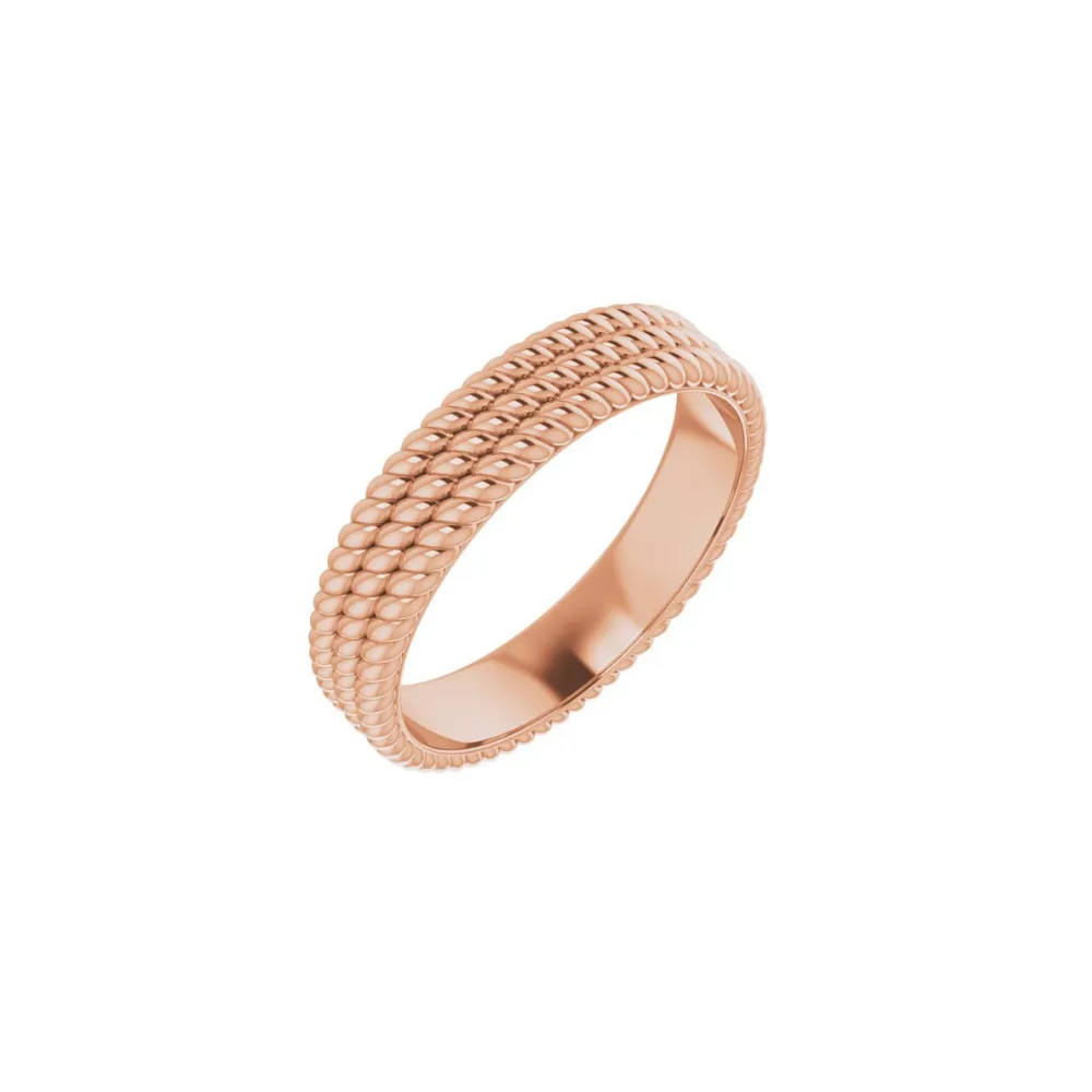 Three Tiered Rope Stackable Ring
