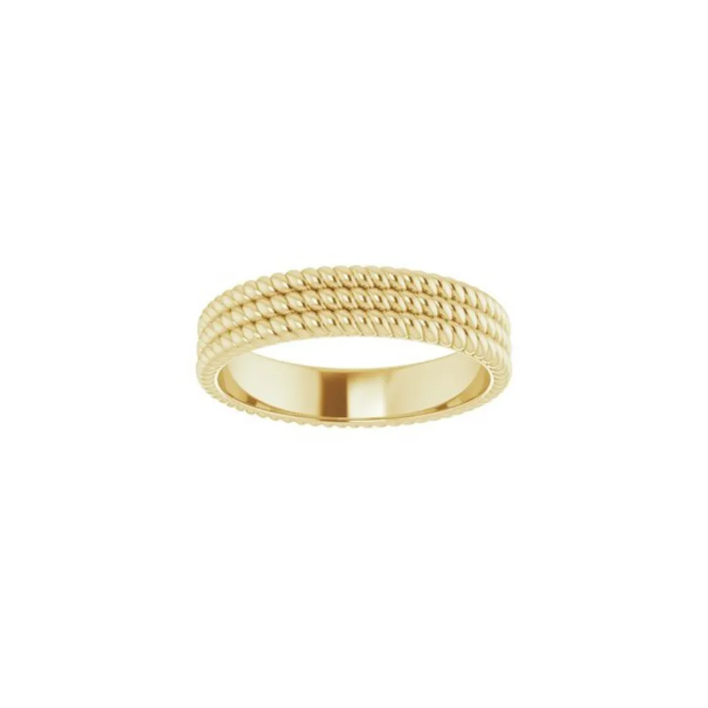 Three Tiered Rope Stackable Ring