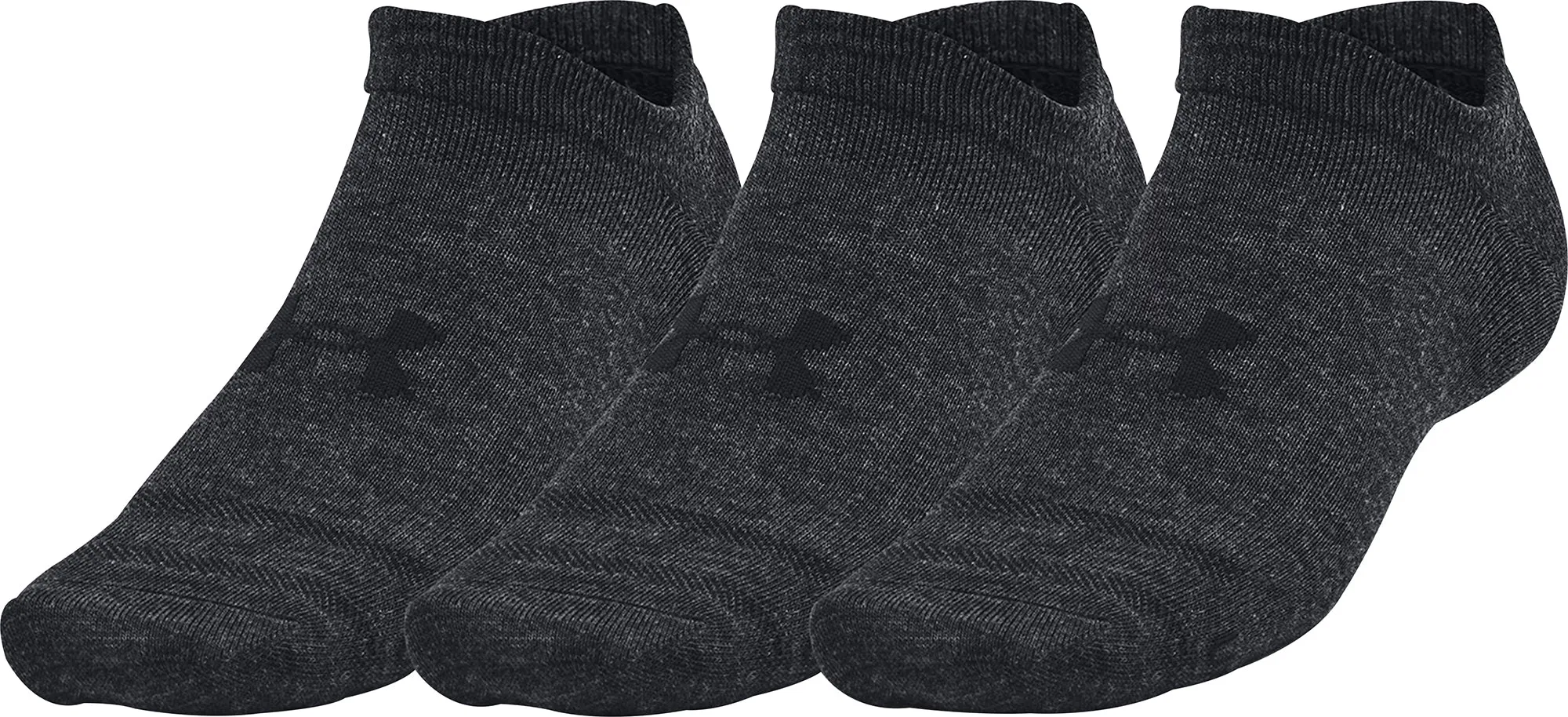 Under Armour Essentials (3 Pack) No Show Socks - Black