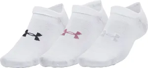 Under Armour Essentials (3 Pack) No Show Socks - White