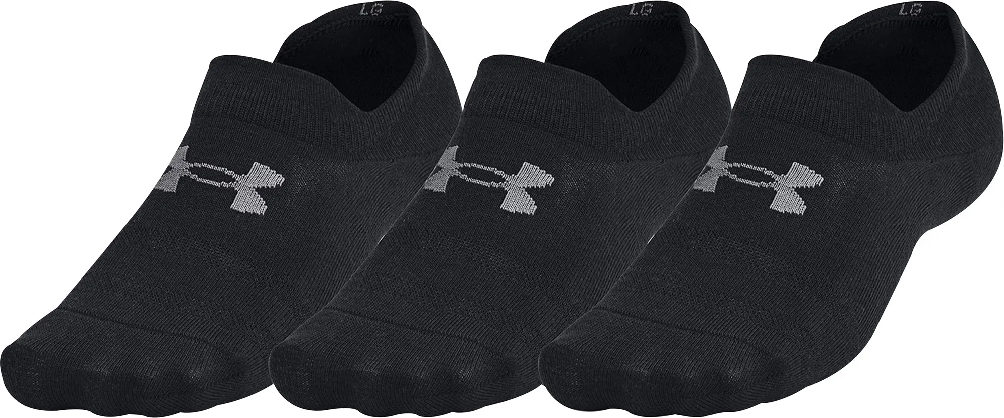 Under Armour Essentials (3 Pack) Ultra Low Tab Socks - Black