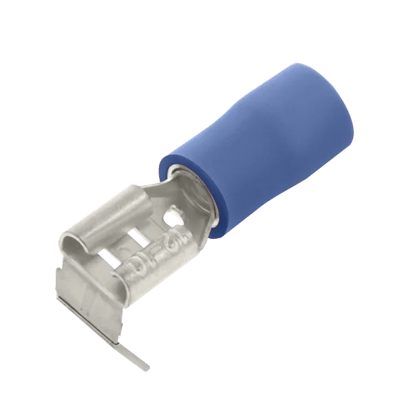 Unicrimp QBPOA63 100 Blue Mle/Fmale Pushon Adaptor 6.3mm (100 Pack)