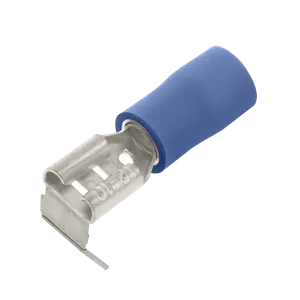 Unicrimp QBPOA63 100 Blue Mle/Fmale Pushon Adaptor 6.3mm (100 Pack)