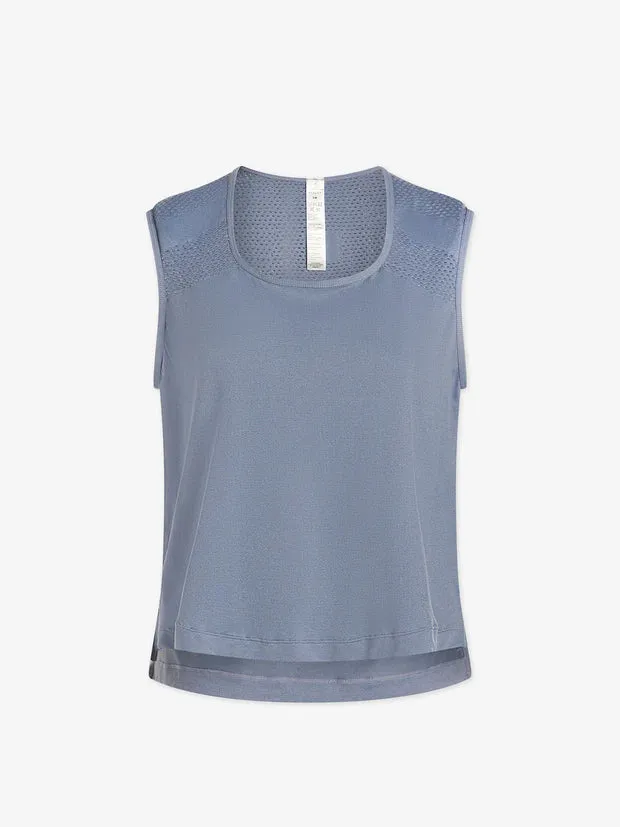 Varley | Nova Seamless Crop Tank {Stone Blue}