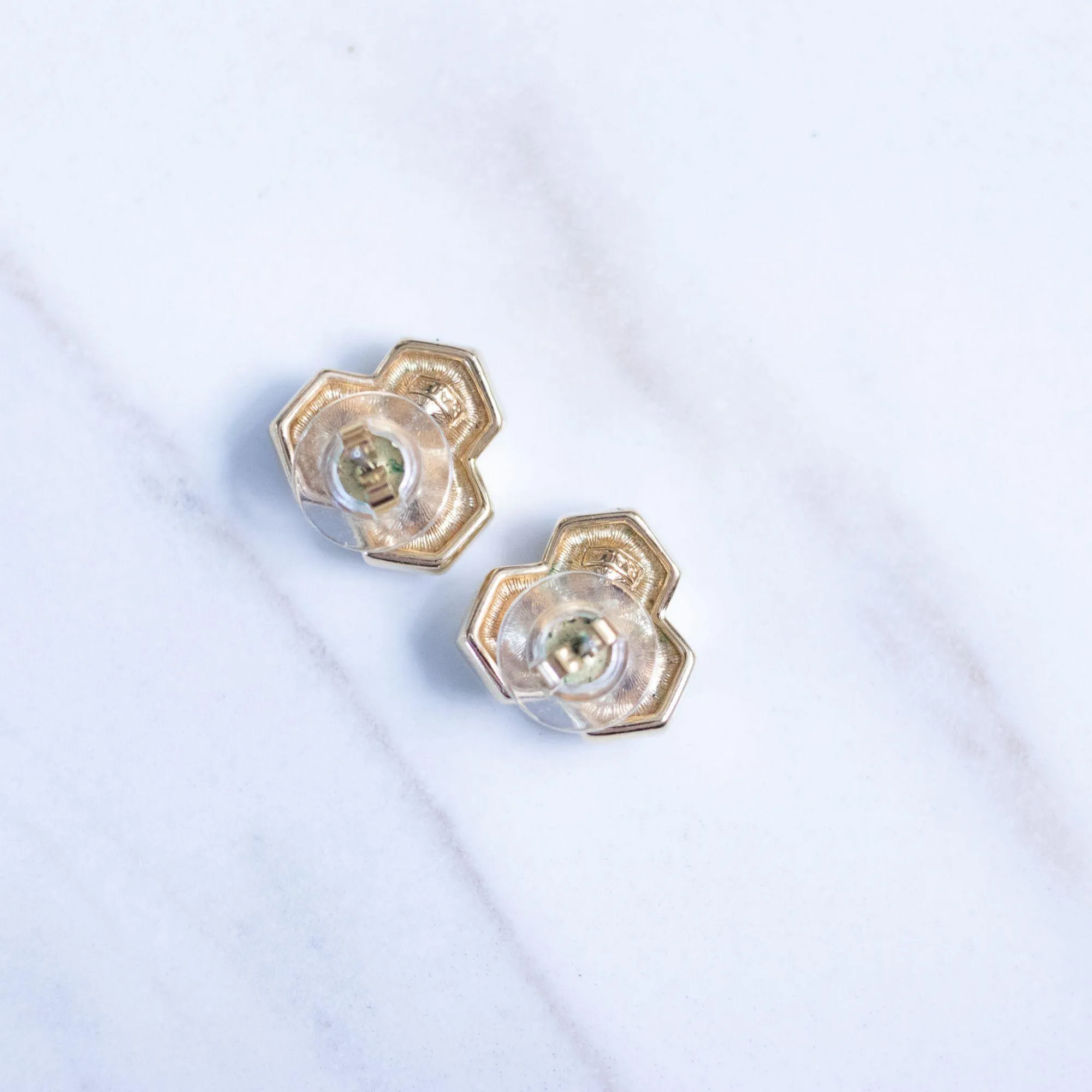 Vintage Savvy Swarovski Pentagon Crystal Statement Earrings