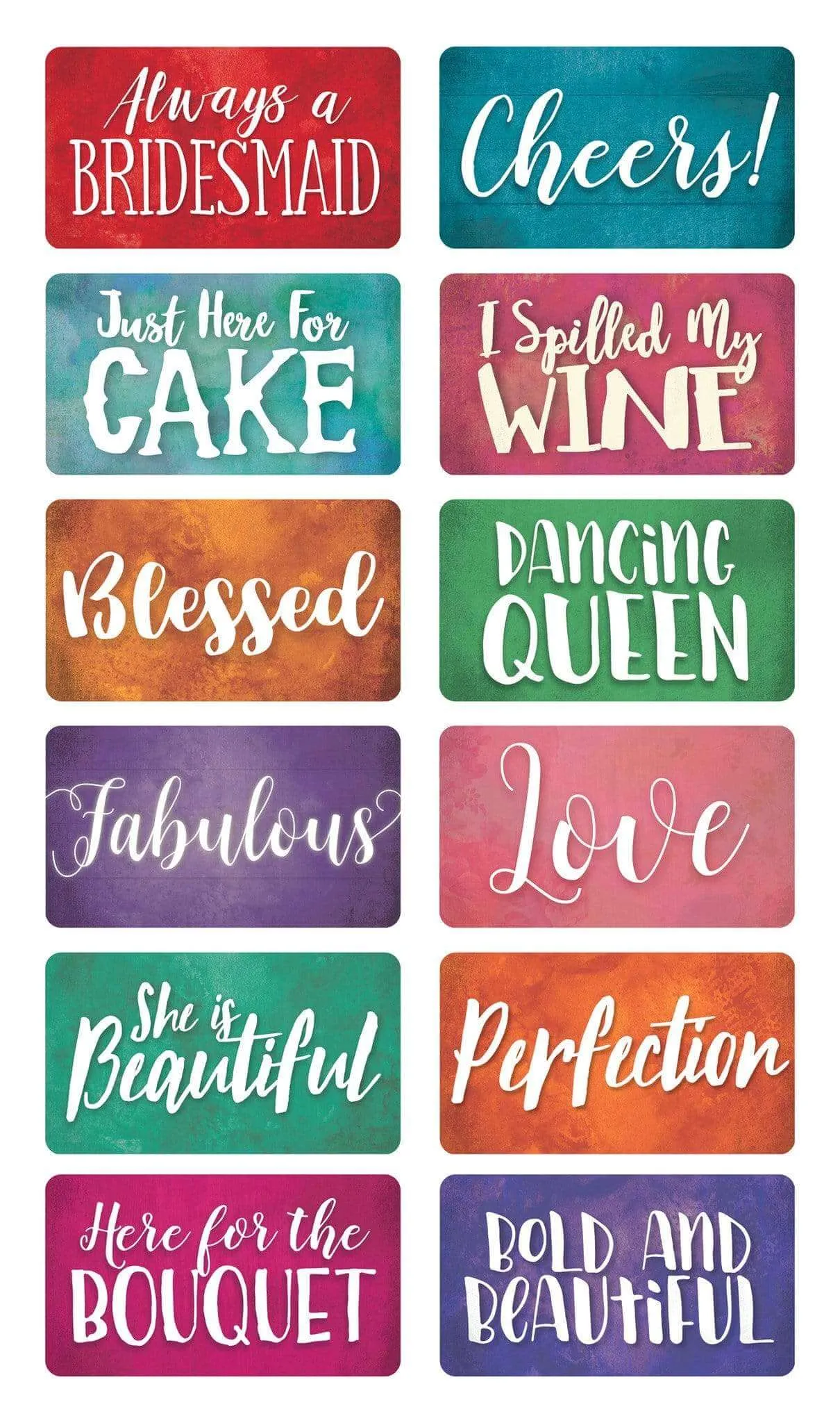 Watercolor Wedding Themed Props