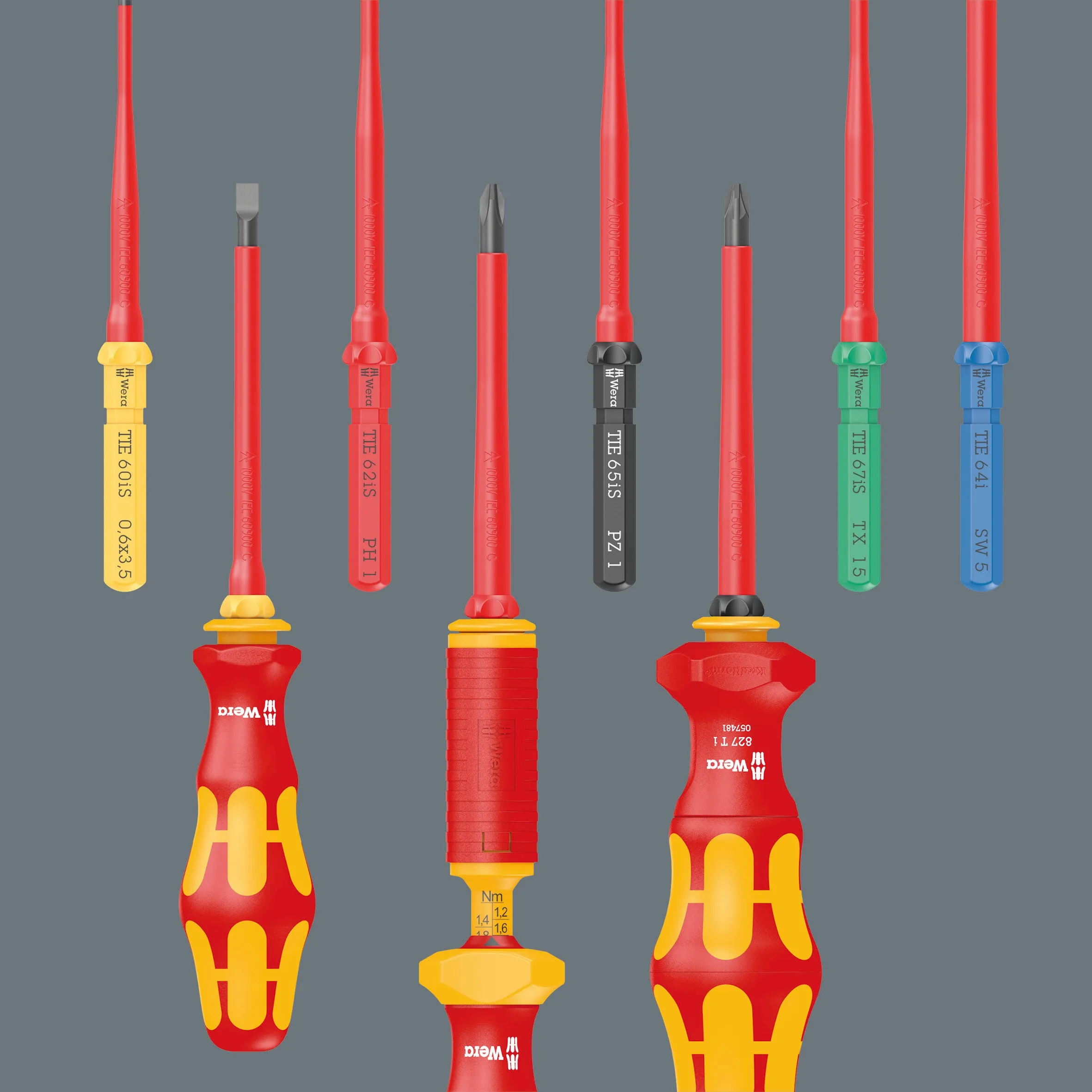 Wera - Kraftform Kompakt VDE 18 Universal 2 Tool Finder, Twin Handle, 18pc - 05006614001