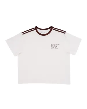 White   Brown Stripe Tee