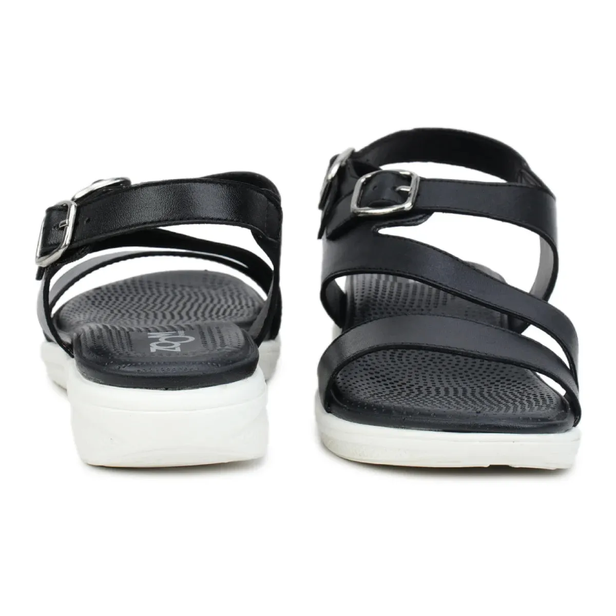 Women’s Leather Sandals 7575 – Classic Design with Buckle & Chunky Sole