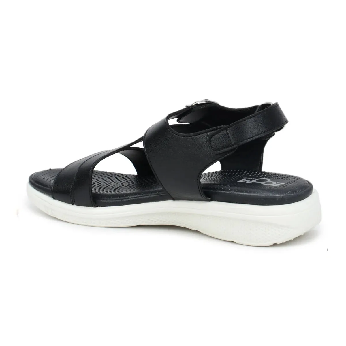 Women’s Leather Sandals 7575 – Classic Design with Buckle & Chunky Sole