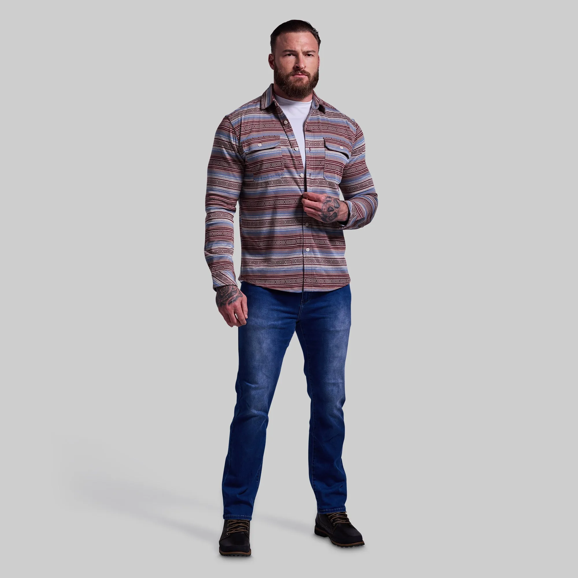 Woodsman Stretchy Flannel (Aztec)