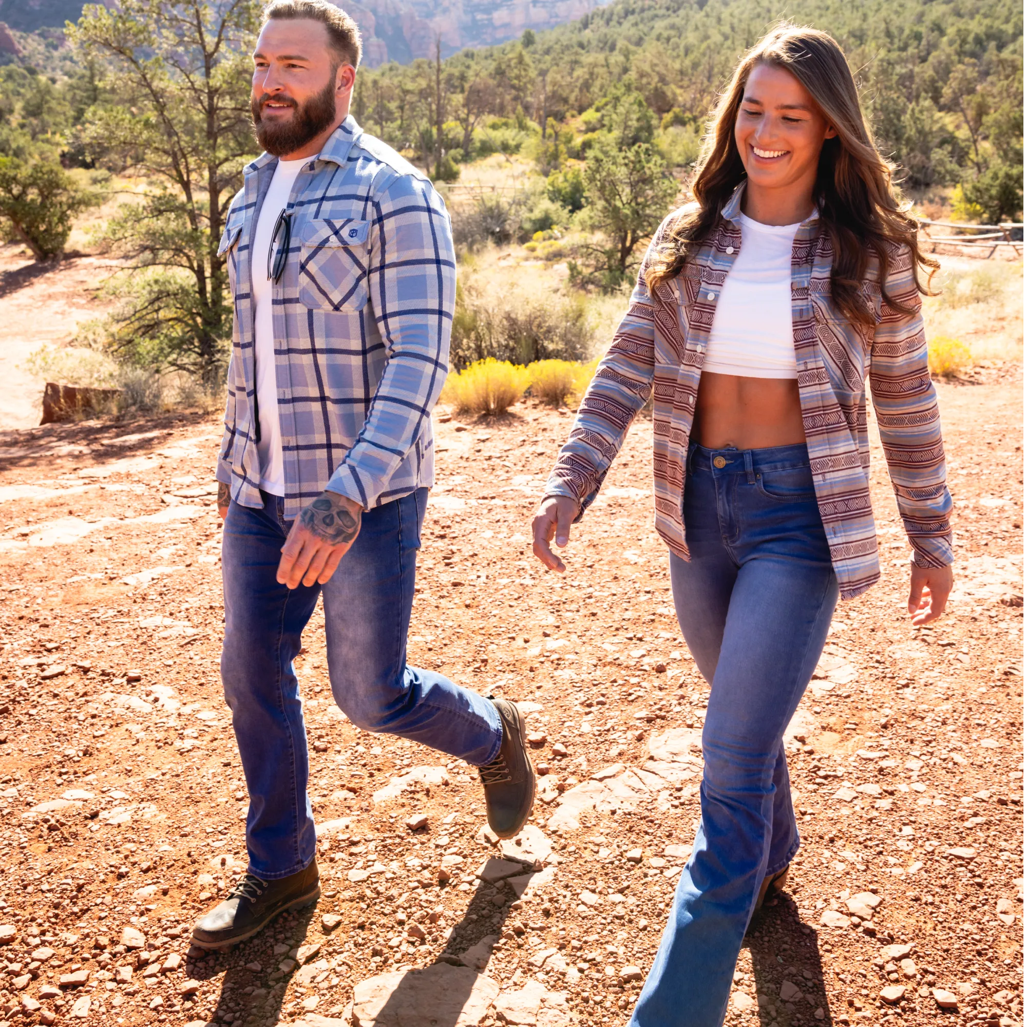 Woodsman Stretchy Flannel (Aztec)