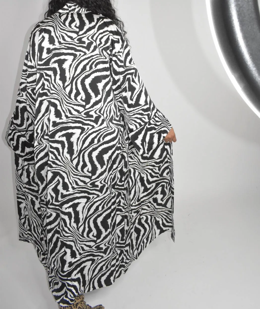 Zayda Zebra Print Cardigan